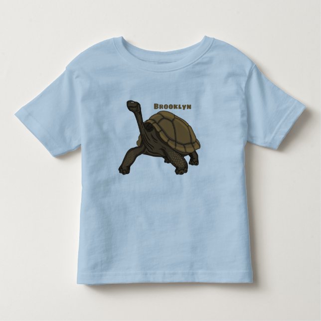 Camiseta Ilustração de tartaruga terrestre das Galápagos (Frente)