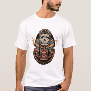 Camiseta Ilustração de tatuagem de estilo antigo faraó