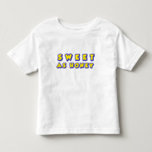 Camiseta Ilustração de Texto Dizendo Doce Como Mel