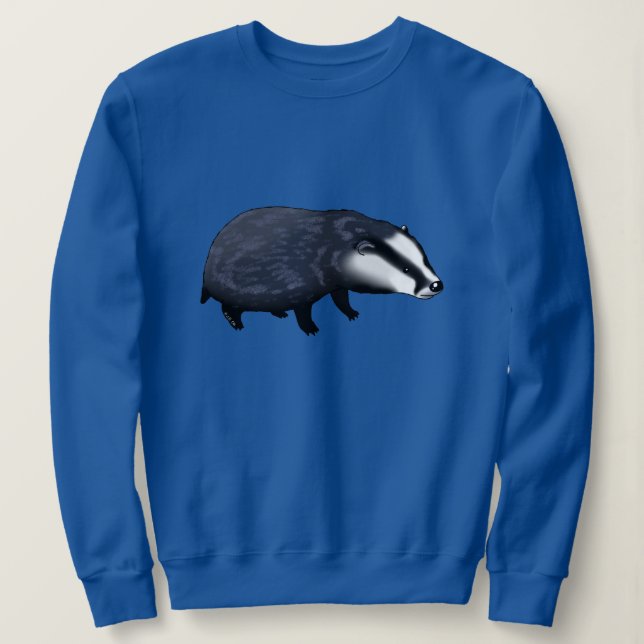 Camiseta Ilustração de Texugo Desenhada à Mão (Frente do Design)