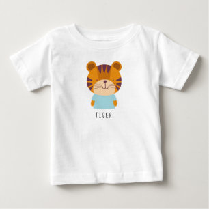 Camiseta Ilustração de Tigre de Cuta - Nome Personalizável