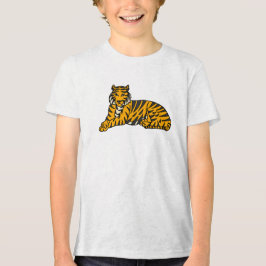 Camiseta Ilustração de Tigre Desenhado Mão Majestosa