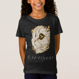 Camiseta Ilustração de tinta de gato galáxia cósmica neon
