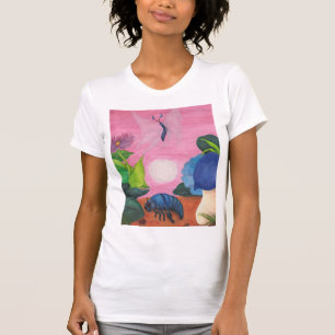 Camiseta Ilustração de Transformação de Borboleta de Inseto