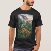 Ilustração de Trem do Sri Lanka Arte de Viagem Vin