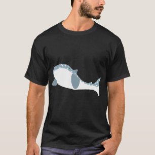 Camiseta Ilustração de Tubarão Baleia Azul — Cute Oceano Ma