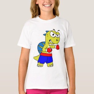Camiseta Ilustração De Um Boxing De Espinossauro.