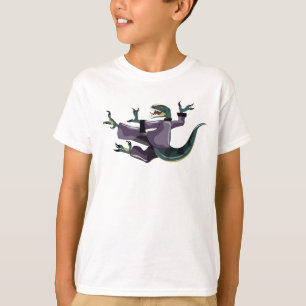 Camiseta Ilustração De Um Caratê De Execução De Raptor.