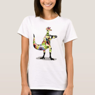 Camiseta Ilustração De Um Fotógrafo De Iguanodon.