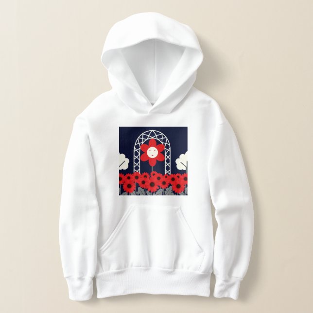 Camiseta Ilustração de um jardim noturno (Postura )