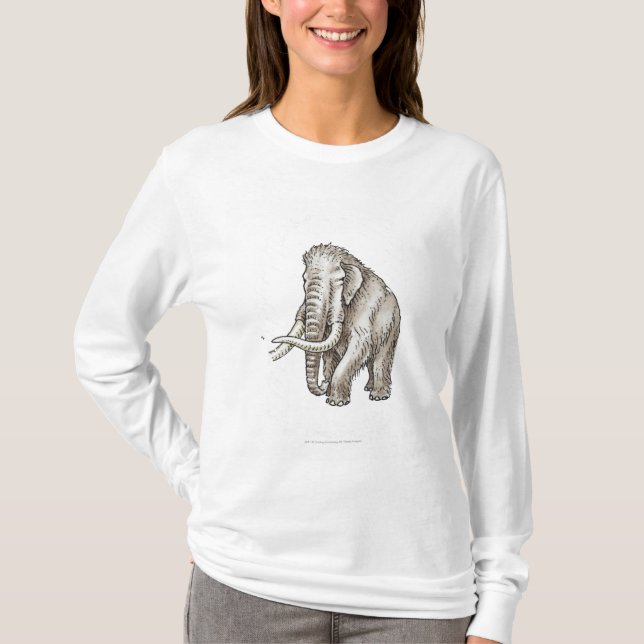 Camiseta Ilustração de um mammoth (Frente)