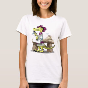 Camiseta Ilustração De Um Pensamento De Poeta De Raptor De