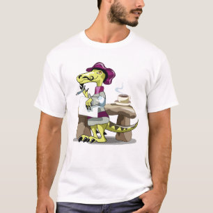 Camiseta Ilustração De Um Pensamento De Poeta De Raptor De