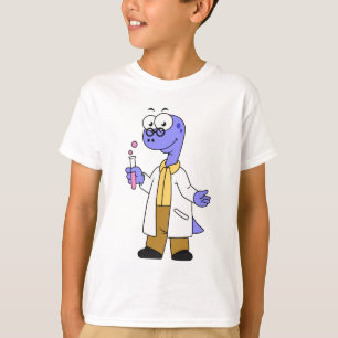 Camiseta Ilustração De Um Químico Brontossauro.