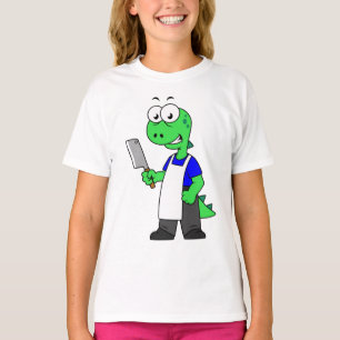 Camiseta Ilustração De Um Tiranossauro Rex Butcher.