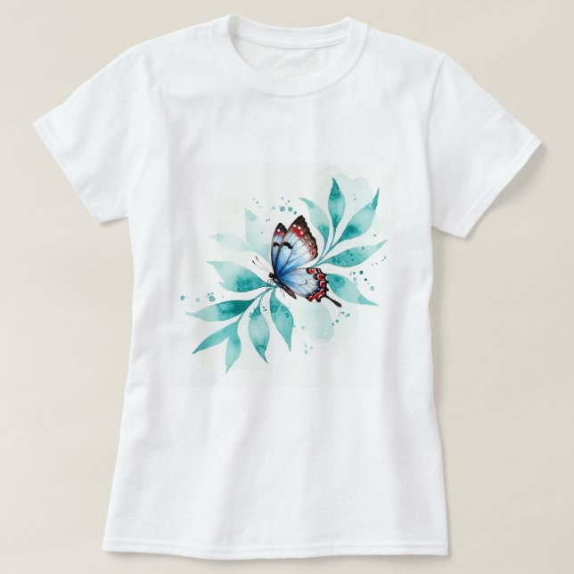 Camiseta Ilustração de uma borboleta (Frente do Design)