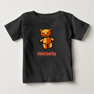 Camiseta Ilustração de Urso de Pelúcia de Desenho Animado F