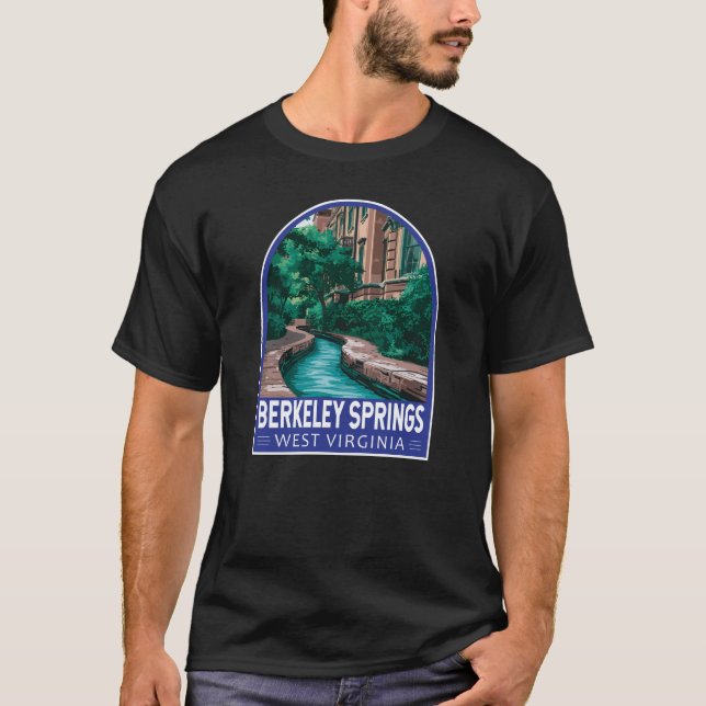 Camiseta Ilustração de Viagem Berkeley Springs West Virgini (Frente)