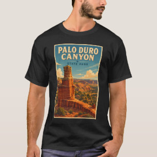 Camiseta Ilustração de Viagem da Arte do Canyon Palo Duro T