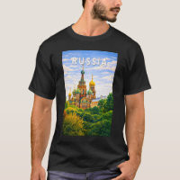 Ilustração de viagem da Rússia Arte Vintage