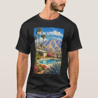 Ilustração de Viagem de Arte de Palm Springs Calif