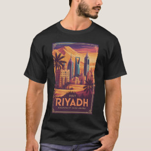 Camiseta Ilustração de viagem do deserto da Arábia Saudita