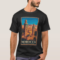 Ilustração de viagem do deserto de Marrocos Arte V