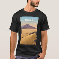 Ilustração de viagem do Níger Arte Vintage