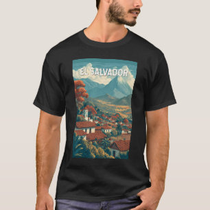Camiseta Ilustração de viagem El Salvador Arte Vintage