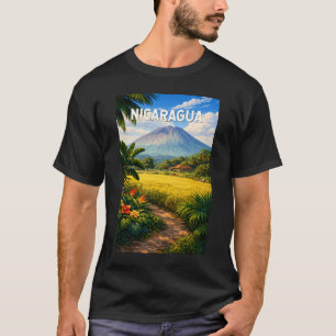 Camiseta Ilustração de viagem vintage da Nicarágua