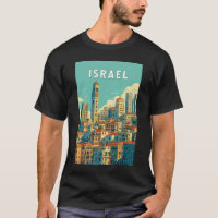 Ilustração de viagem vintage de Israel