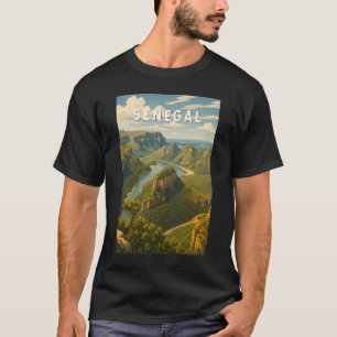 Camiseta Ilustração de viagem vintage do Senegal