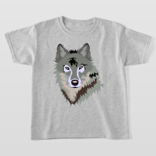 Camiseta ILUSTRAÇÃO DE WOLF CINZA na moda