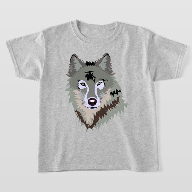 Camiseta ILUSTRAÇÃO DE WOLF CINZA na moda (Postura )