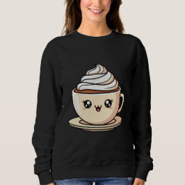 Camiseta Ilustração de Xícara de Café Kawaii Fofa