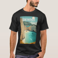 Ilustração de Zakynthos Grécia Arte de Viagem Vint