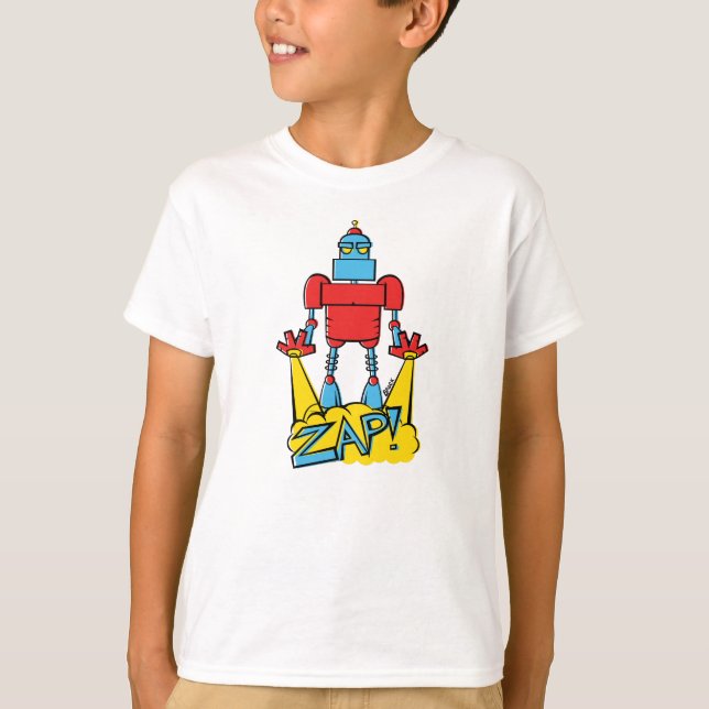 Camiseta Ilustração de Zapping Robô (Frente)