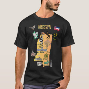 Camiseta Ilustração desenhada à Mão do Torre do Mississippi