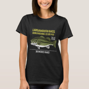 Camiseta Ilustração Detalhada de Robalo com Peso Record Mun