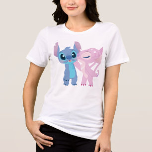 Camiseta Ilustração Digital de Casal de Alien Cute
