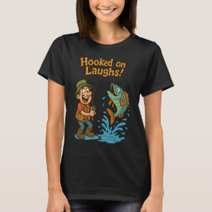 Camiseta Ilustração Divertida de Pesca