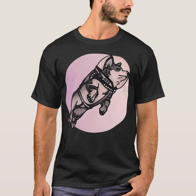 Camiseta Ilustração do Astronauta Corgi (Frente)