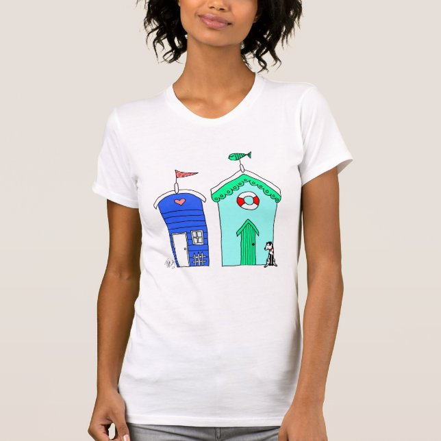 Camiseta Ilustração do Beach Huts 2 (Frente)