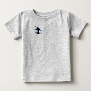 Camiseta Ilustração do besouro azul brilhante