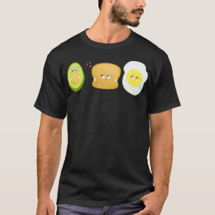 Camiseta Ilustração do brunch engraçado do brinde do abacat