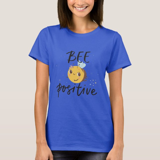 Camiseta Ilustração do Bumblebee Cute Positivo das Abelhas (Frente)
