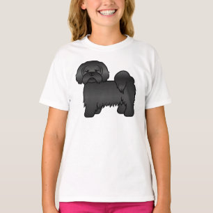 Camiseta Ilustração do Cão de Cartoon Bonito de Lhasa Pr