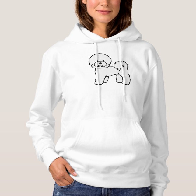 Camiseta Ilustração do Cão de Cartoon de Bichon Frise (Frente)