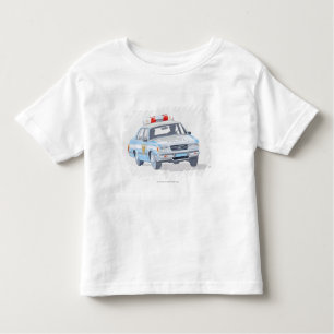 Camiseta Ilustração do carro de polícia com dois polícias