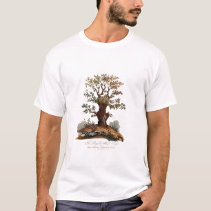 Camiseta Ilustração do Cogumelo-Árvore-Retro